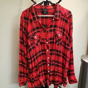 Plaid Challis Camp Shirt